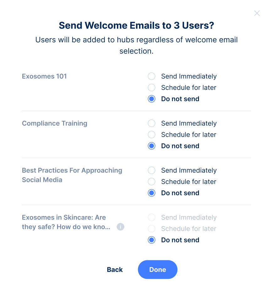 Welcome Email Modal
